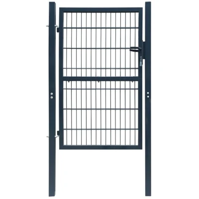 Image of vidaXL Fence Gate Steel 106x248 cm Anthracite