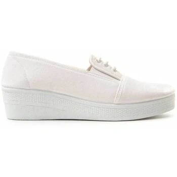 Image of Northome Womens Closed Slipper Inglesa In White Textile Size UK 6