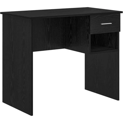 Image of vidaXL Desk with Storage Black Oak 90x49.5x75 cm Engineered wood