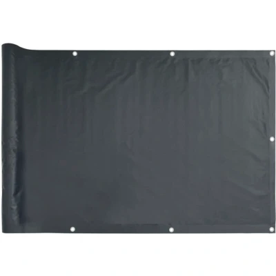 Image of vidaXL Balcony Screen Anthracite 120x500 cm Oxford Fabric