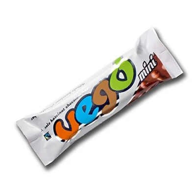 Image of VEGO Organic Mini Whole Hazelnut Chocolate Bar 65g (PACK OF 15)