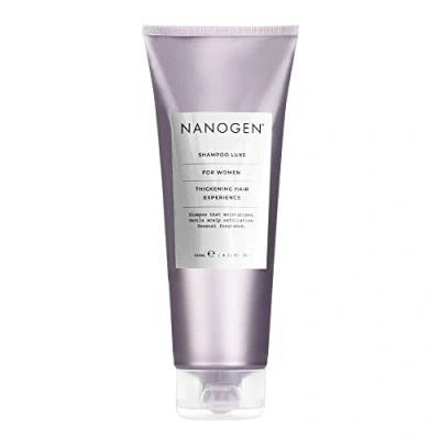 Image of Nanogen Thickening Luxe Shampoo for Women 240ml Conditioning shampoo, deep cleansing with Salicylic acid and hair Growth Ingredients to encourage growth. Can use Minoxidil treatment.
