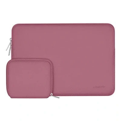 Image of MOSISO Laptop Sleeve Compatible with MacBook Air/Pro, 13 13.3 inch Notebook, Pro 14 M4 M3 M2 M1 Chip Max 2024 2021, Neoprene Bag Cover Small Case, Dusty Rose