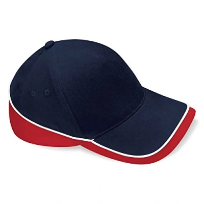 Image of Beechfield Teamwear Competition Cap in Navy / red