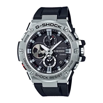 Image of Casio Men&#039;s &#039;G Shock&#039; Quartz Resin Dress Watch, Color:Black (Model: GST B100 1ACR)