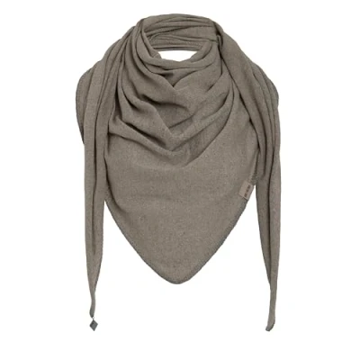 Image of Knit Factory Iris Triangle Scarf Taupe 190x85 cm