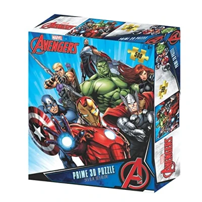 Image of PRIME 3D Marvel Avengers Lenticular Jigsaw Puzzle 61cm x 46cm 500 pcs Games &amp; Puzzles Ages 5+