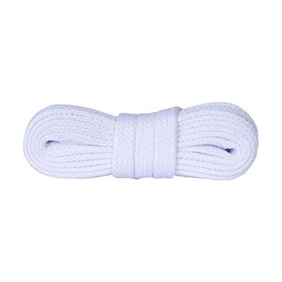 Image of Kaps Sneakers Laces, quality durable shoe laces for casual footwear, made in Europe, 1 pair, many colours and lengths (120 cm 47 inch 7 to 9 eyelet pairs white)