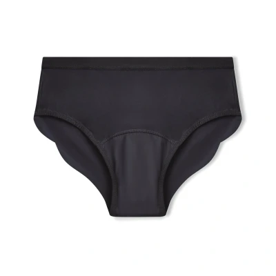 Image of NIXI Body Susie Sporty Hip Hugger Black Period Knickers (Size XL/UK 14 16), Sustainable Medium 15ml Absorbent Leak Proof Breathable Underwear, Bladder Leaks, Periods, Discharge &amp; Sweat Protection