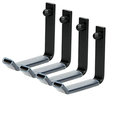 Image of ECD Germany 4 x Wall Tyre Holder Set Mounted Tire Wheel Tree 105 mm Rack Storage Hanging Bracket for Car Rims Hook Holders Stand Mounts Brackets Tyres