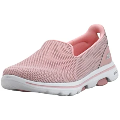 Image of Skechers Women&#039;s GO Walk 5 15901 Sneaker, Light Pink, 10 M US