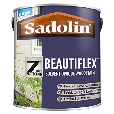 Image of Sadolin Beautiflex Solvent Opaque Woodstain 2.5 litre Black