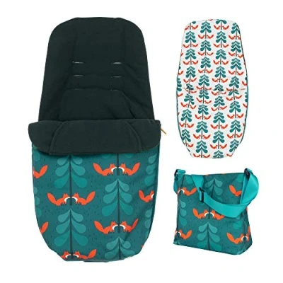 Image of Cosatto Giggle 2 in 1 Accessory Pack Change Bag &amp; All Season Footmuff, Fox Friends