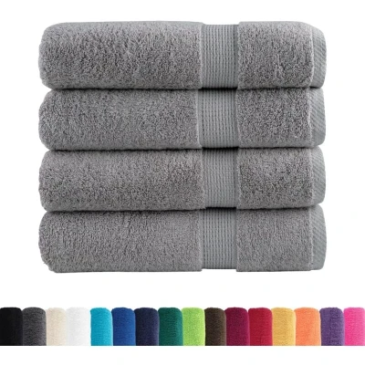 Image of vidaXL Premium Hand Towels SOLUND 4pcs Grey 50x100cm 600gsm