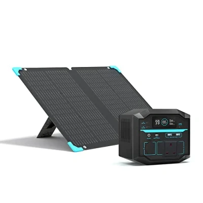 Image of Renogy Portable Power Station Phoenix 200, 222Wh Solar Generator with 80W Foldable Panel, Pure Sine Wave Backup Lithium Battery Pack for RV Camping Outdoor Fishing Emergency