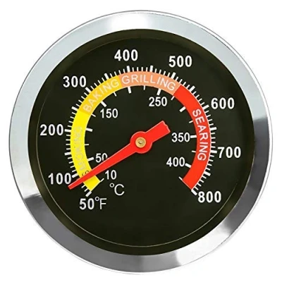 Image of GFTIME Dial Face 6 CM Thermometer, Temperature Gauge, Thermostat for Weber Kettle, Smoker, Kamado BBQ, Outback, Charbroil, Pit Boss ceramic Uniflame and other brands, Oven BBQ Thermometer