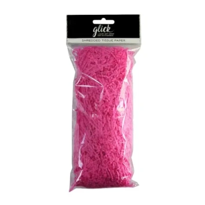Image of Glick 30g Shredded Tissue Paper Cerise, Cerise Ideal for Gift Wrapping &amp; Crafts, (TPS04)