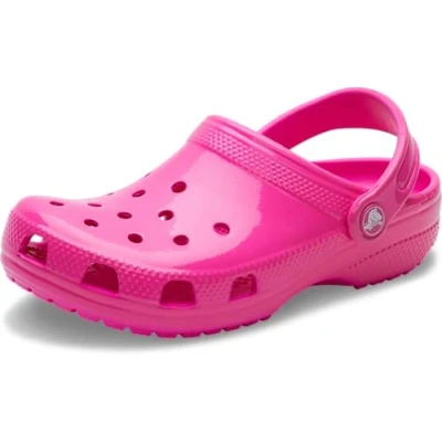 Image of Crocs Unisex Classic Clogs, Neon HL (Pink Crush), 5 UK