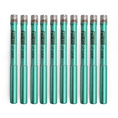 Image of FACHLICH Diamond Core Drill Bit,10pcs 6mm Wet Drilling Hole Saw Round Shank,for Concrete Countertops,Marble,Granite,Artificial Stone,Tile,Brick, Limestone