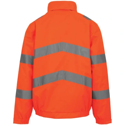 Image of Professional Men&#039;s Hi Vis Pro Contract Dover Jacket Orange, Size: S