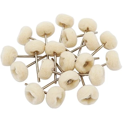 Image of NIUPIKA Mounted Cotton Polishing Buff Wheel 2.35mm Shank Rotary Tools Pack of 20pcs