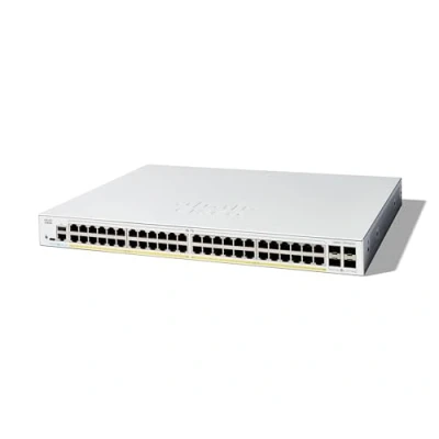 Image of Cisco Catalyst 1300 48P 4X Managed Switch, 48 Port GE, PoE, 4x10GE SFP+, Limited Lifetime Protection (C1300 4X)