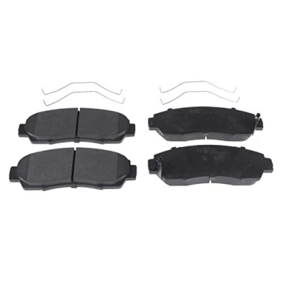 Image of 45022T1GG00, 45022T1GG01 Brake pad set FEBI BILSTEIN 116316 Front Axle with acoustic wear warning fastening material attachment