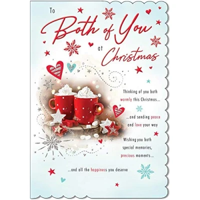 Image of Photo Christmas Card to Both of You 9 x 6 inches Piccadilly Greetings