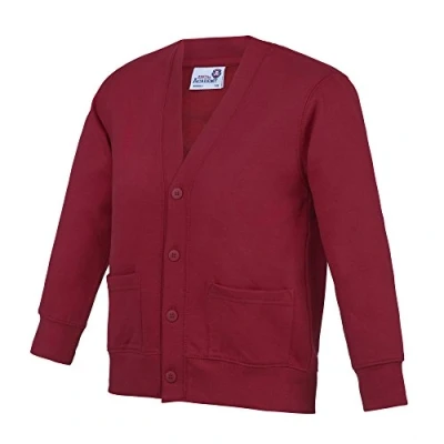 Image of AWDis Boy&#039;s Kids Academy Cardigan School Top, Red (Academy Burgundy), 3 4 Years (Manufacturer Size:X Small)