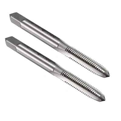Image of TA VIGOR 2Pcs M6 x 1.0mm Metric Machine Tap, 3 Straight Flutes Screw Thread Tapping H2 High Speed Steel Threading Machinist Repair DIY Tool
