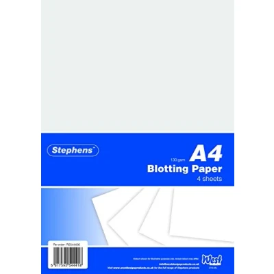 Image of Stephens Blotting Paper Sheets A4 4 Sheets, For Ink Pens &amp; Absorbing Oil, Super Arts, Crafts Removing Excess Ideal Calligraphy And Art