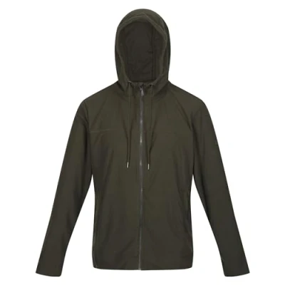 Image of Regatta Mens Shorebay Hoody Fleece, Dark Khaki, 3XL UK