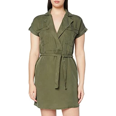 Image of Noisy May NMVERA women&#039;s Dress in Kaki