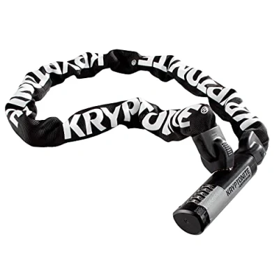 Image of Kryptonite Unisex_Adult Kryptolok 912 Combination Integrated Chain (9.5Mm X 120Cm) Locks, 120 cm