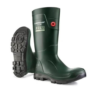 Image of DUNLOP Unisex Purofort TerraPRO Knee High Boot, Green, 12 UK