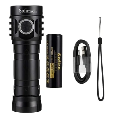 Image of Sofirn IF25A LED Torch Super Bright 3800 Lumen Anduril UI SST20 Flashlight with Rechargeable 21700 Battery Torches for Camping, Hiking, Outdoors