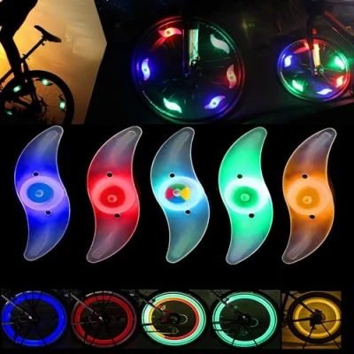 Image of Constefire 5PCS Colorful LED Bike Wheel Light, Waterproof Easy Install Bicycles Spoke Lights with 3 Modes, for Bicycle Decoration Safety and Warning at Night