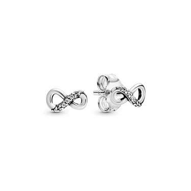 Image of Pandora Sparkling Infinity Stud Earrings