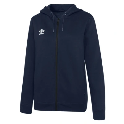 Image of Umbro Womens/Ladies Club Leisure Hoodie (Navy/White) Size Medium