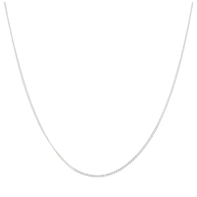 Image of jewellerybox Sterling Silver Very Fine 0.5mm Diamond Cut Curb Chain 16 + 2 Inches