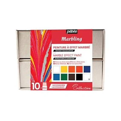 Image of Pebeo 758495 MARBLING Collection Set, Assorted 10X45ML