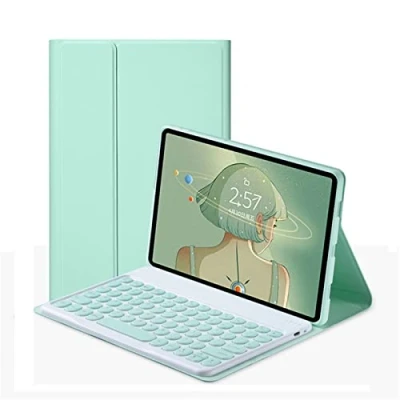 Image of BAUBEY Keyboard Case for Lenovo Tab P11 Pro 11.5 2020 (Model: TB J706F / J706L), Slim Shell Lightweight Stand Cover with Detachable Wireless Bluetooth (Green)