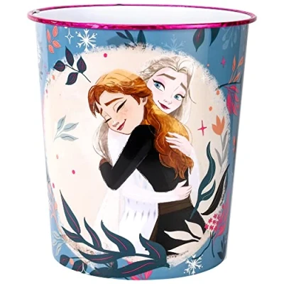 Image of Frozen Kids Childrens Waste Bucket Paper Bin Basket for Bedroom Study Desk Dustbin