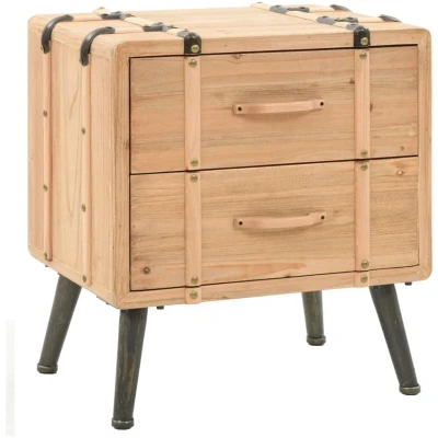 Image of vidaXL Bedside Cabinet Solid Fir Wood 50x35x57 cm