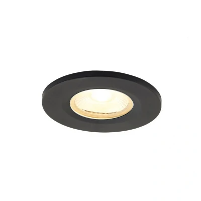 Image of Ansell Prism Pro Matt Black Bezel for Fire Rated Downlight