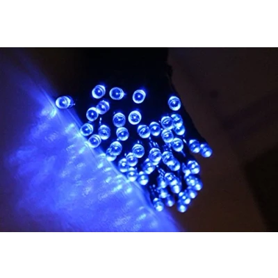 Image of 2 Sets of 50 Blue LED Outdoor Waterproof Battery 8 Multi Function String Lights with Timer 5M Length Party Fairy Christmas by Best Artificial