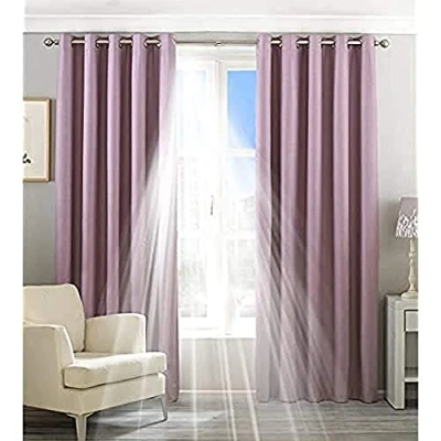 Image of Riva Home Eclipse Blackout Eyelet Curtains, Polyester, Mauve, 66 x 90 (168 229 cm)