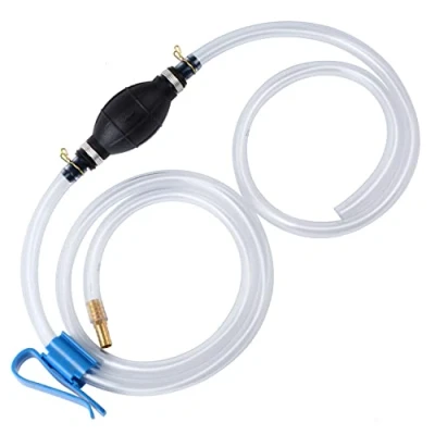 Image of Siphon Pump for Gasoline Gas Oil Fuel Petrol Diesel Fluid Water Fish Tank,Manual Hand Transfer with 2 Durable PVC Hoses (15mm)