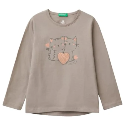 Image of United Colors of Benetton T Shirt M/L 3I1XG10FJ Short Sleeve Shirt, Beige