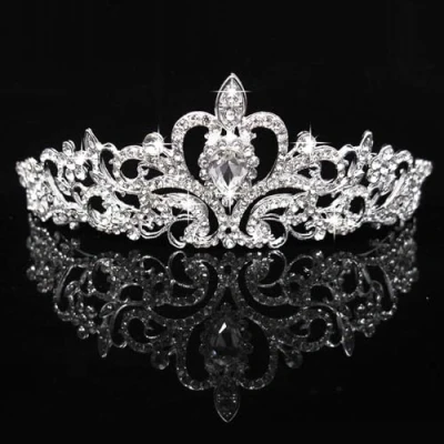 Image of Crystal Rhinestone Tiara Crown for Princess Bridal Prom Party Wedding Hair Headband Women (Crown A)
